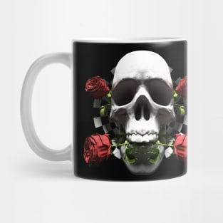 Valentine Skull Roses  Anamorphic Illusion  (Large Print) Mug